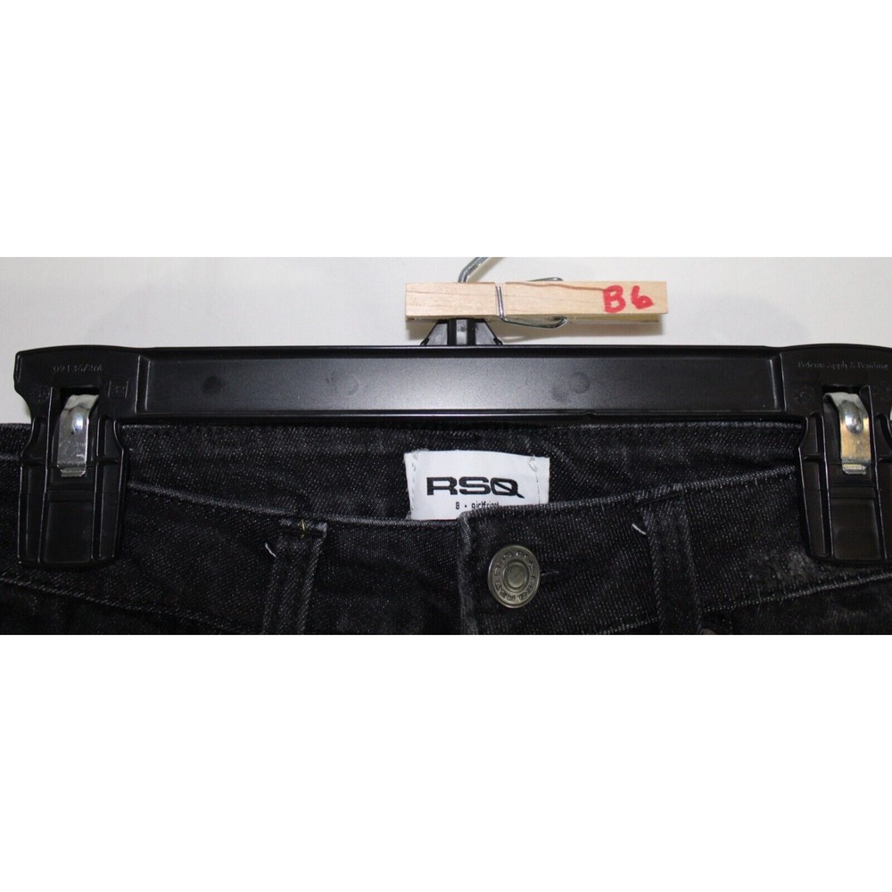 RSQ Girlfriend Fit Jeans, Girls Size 8, Black - Picture 13 of 13